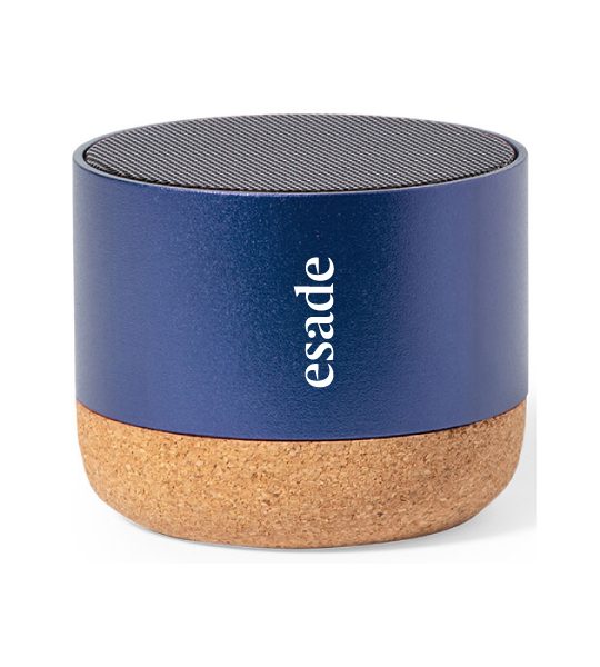 SPEAKER MADE FROM RECYCLED ALUMINUM AND CORK